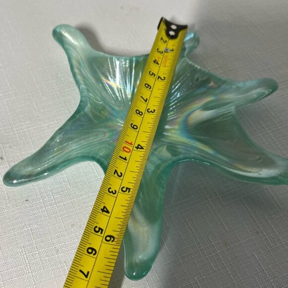 STARFISH Tray Trinket Art Glass Jewelry Dish Beach Cottage Ocean - Picture 4 of 4